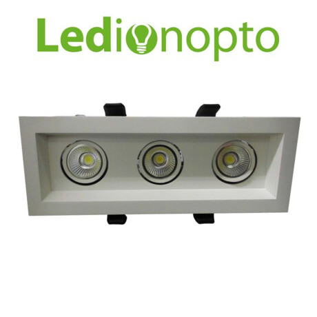 Lámpara Led Ledion Embutir 9w x3 3000k Dimerizable Chip Hr 001