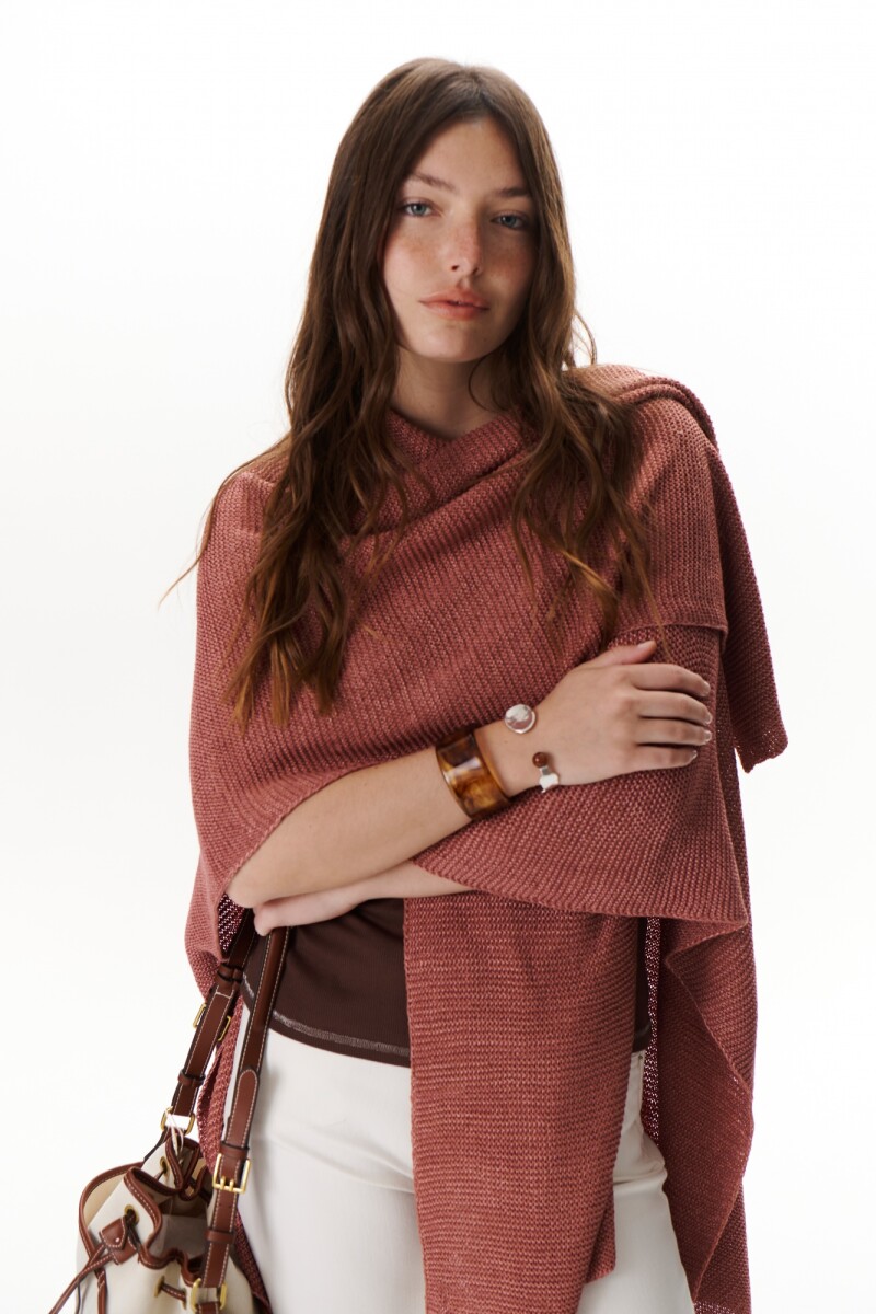 RUANA COTTON ROJO
