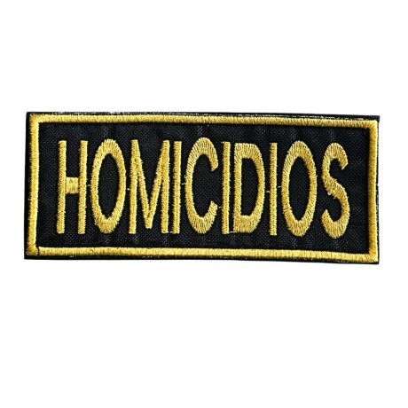Parche rectangular bordado Homicidios Parche rectangular bordado Homicidios