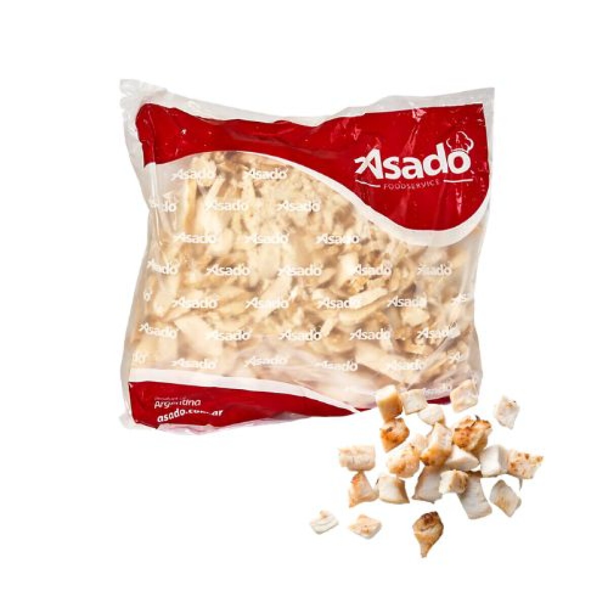 Pollo cocido en cubos Asado - 2,5 kg 