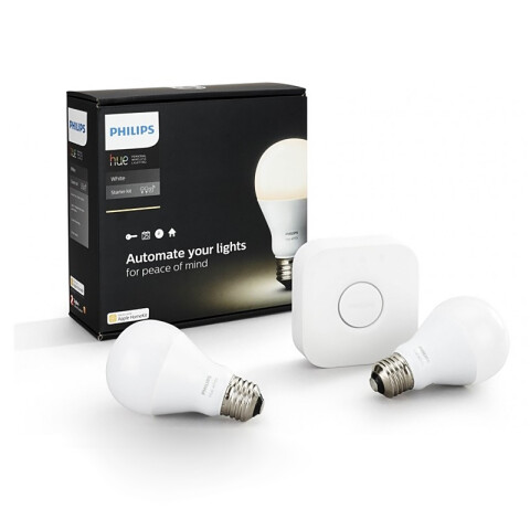 Kit 2 Lámp LED E27 9W 806Lm 2700K + Bridge HUE L27422