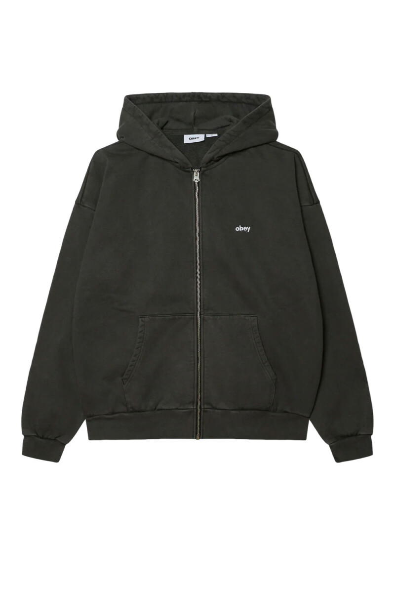 LOWERCASE PIGMENT ZIP HOOD Negro