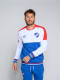 BUZO PLAQUET Nacional Hombre Azul Royal, Blanco, Rojo