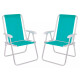 Set X 2 Sillas Altas Conforto Sannet Aluminio VERDE