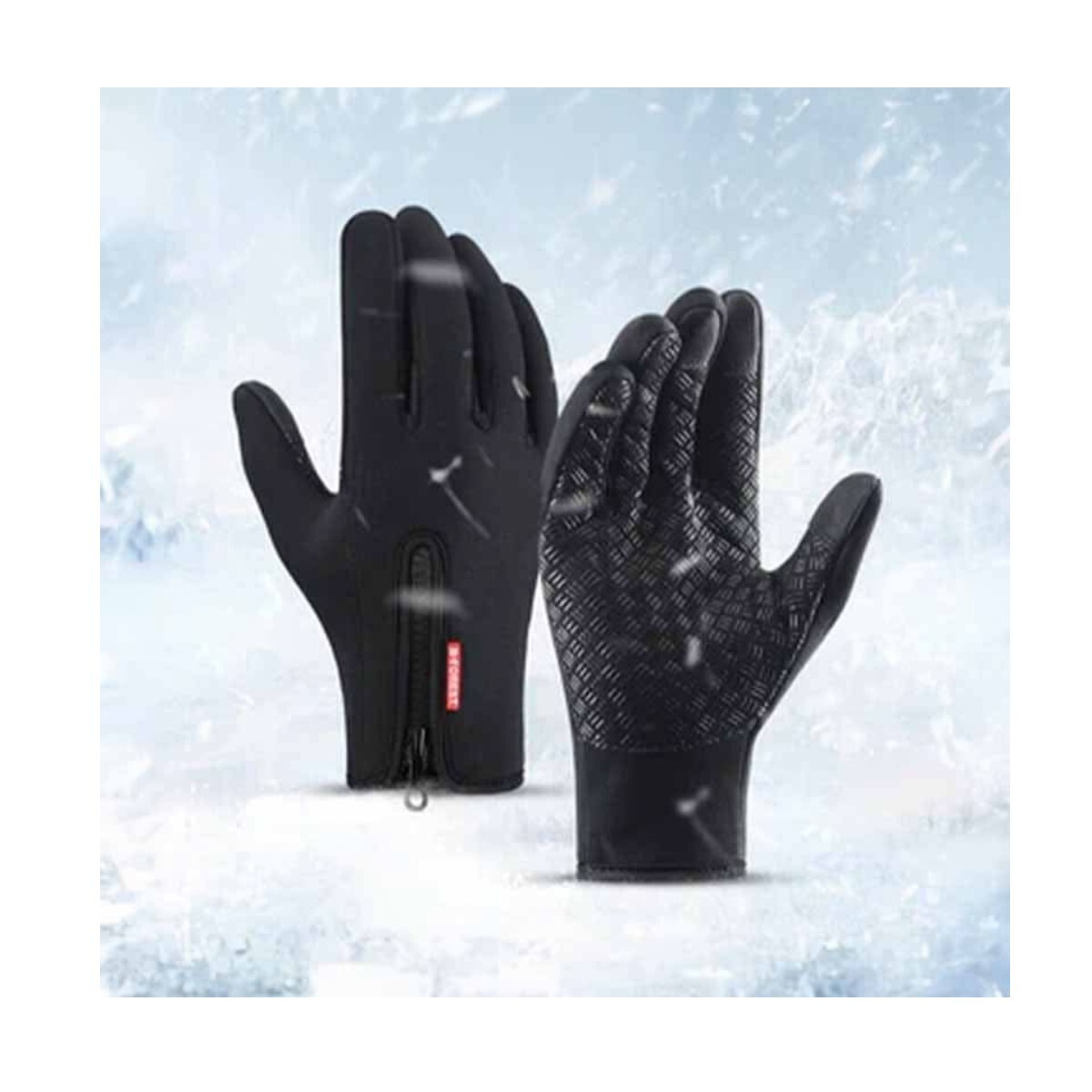 GUANTES TERMICOS CON DEDO TACTIL L COLOR NEGRO - NEGRO 