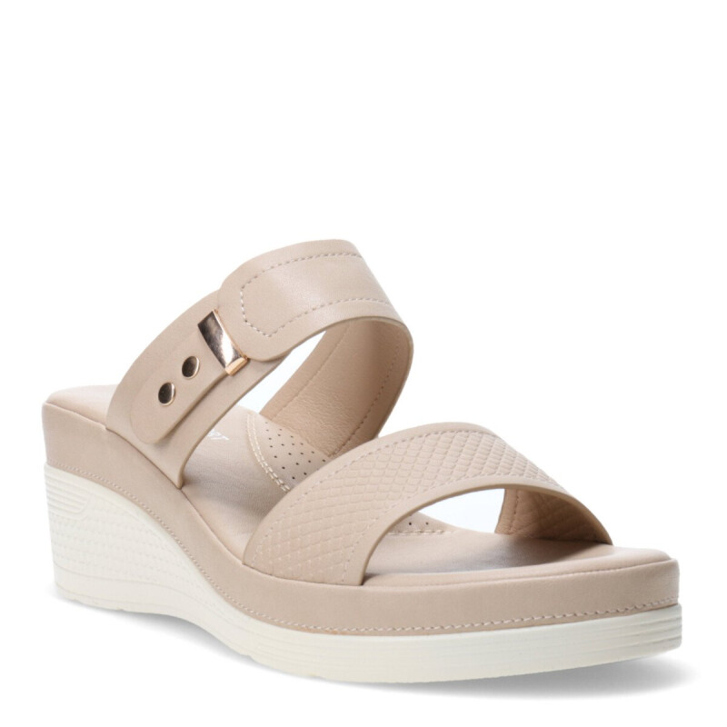 Sandalias de Mujer Lady Confort HAYS con dos tiras Beige