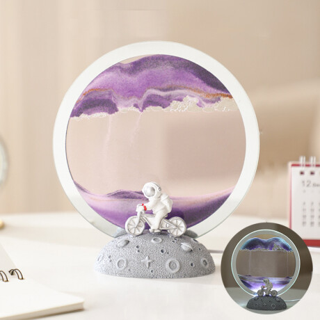 Cuadro De Arena Astronauta Anillo Con Luz Violeta