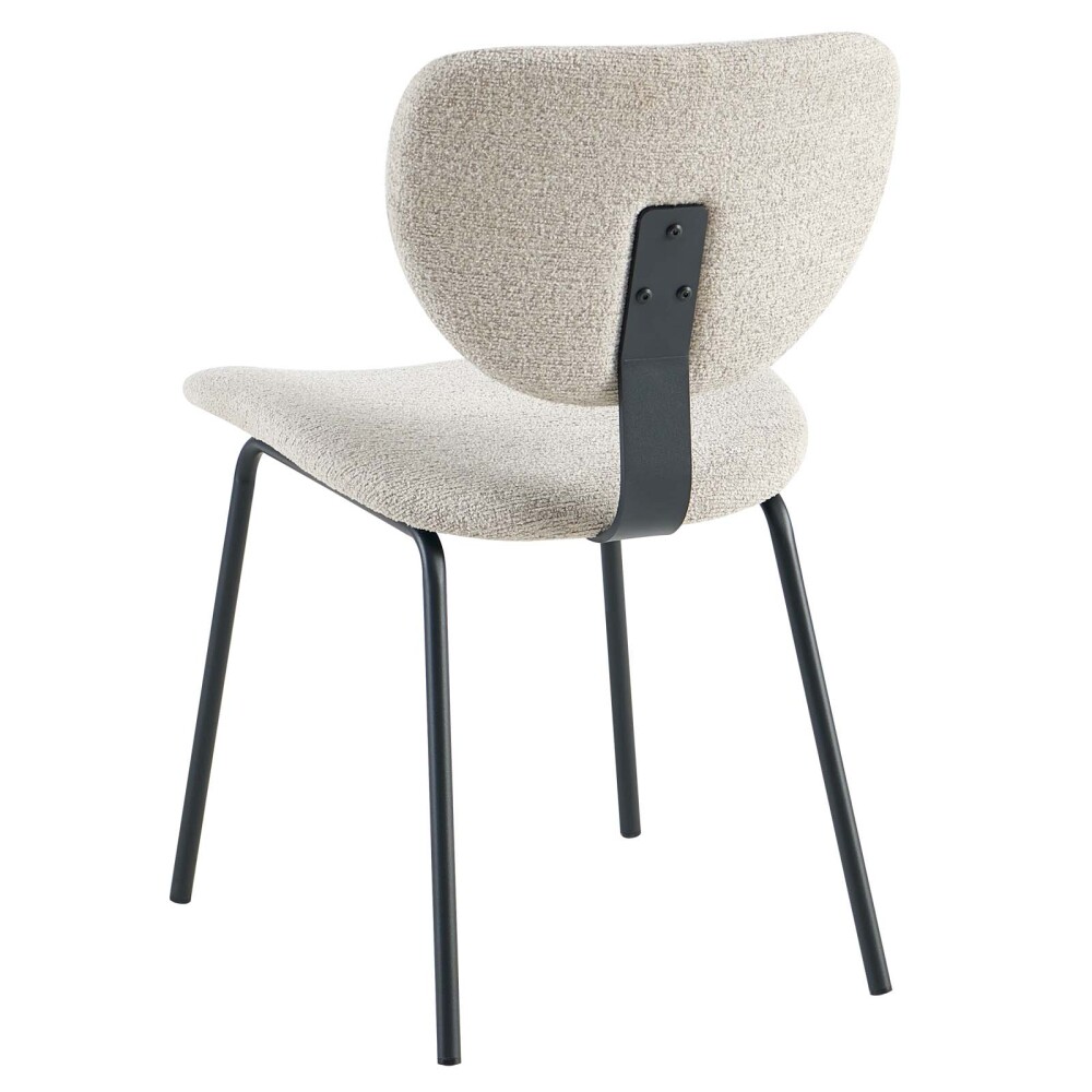 SILLA DE COMEDOR METAL-Y-TELA NATURAL-BEIGE HIBISCO