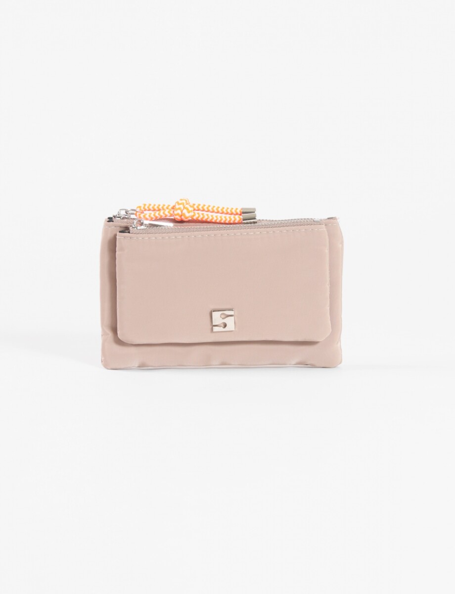 Monedero de tela - beige 