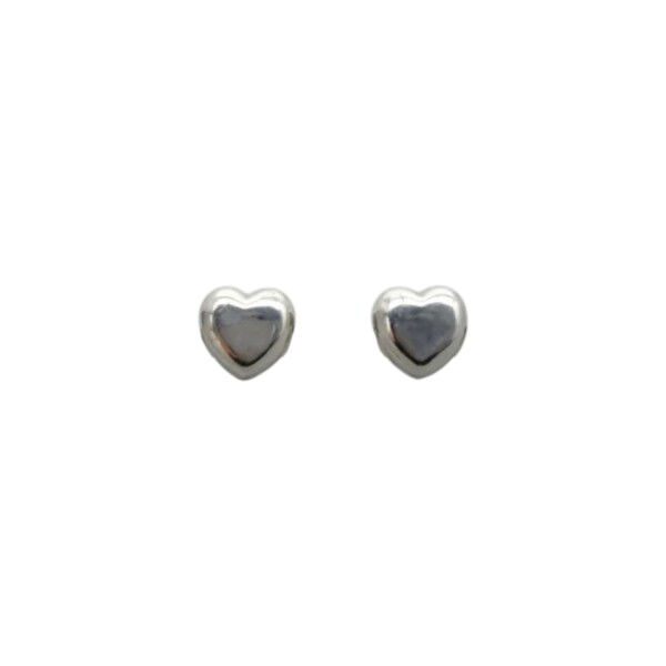 Caravanas Corazón Nacar- Plata 925 - Con Nacar- C4153 conpiedra