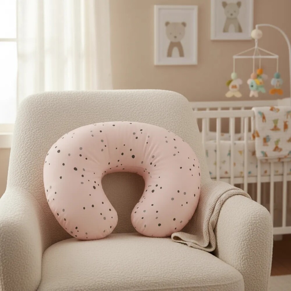 Almohada lactancia KIKKABOO bear rosa