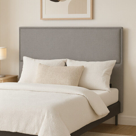 Respaldo de Cama para Dormitorio Premium 2 Plazas / Queen en Tela Gris Respaldo de Cama para Dormitorio Premium 2 Plazas / Queen en Tela Gris