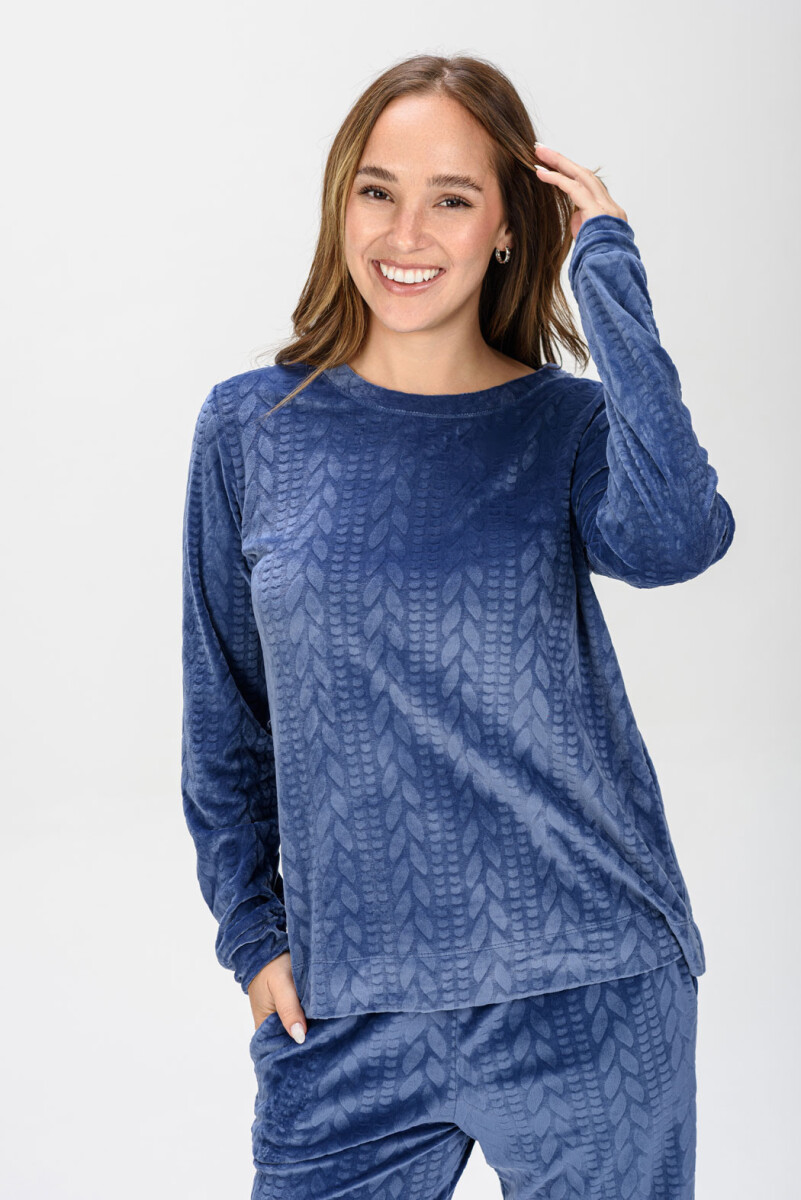 PIYAMA JOGGER LABRADO - AZUL 