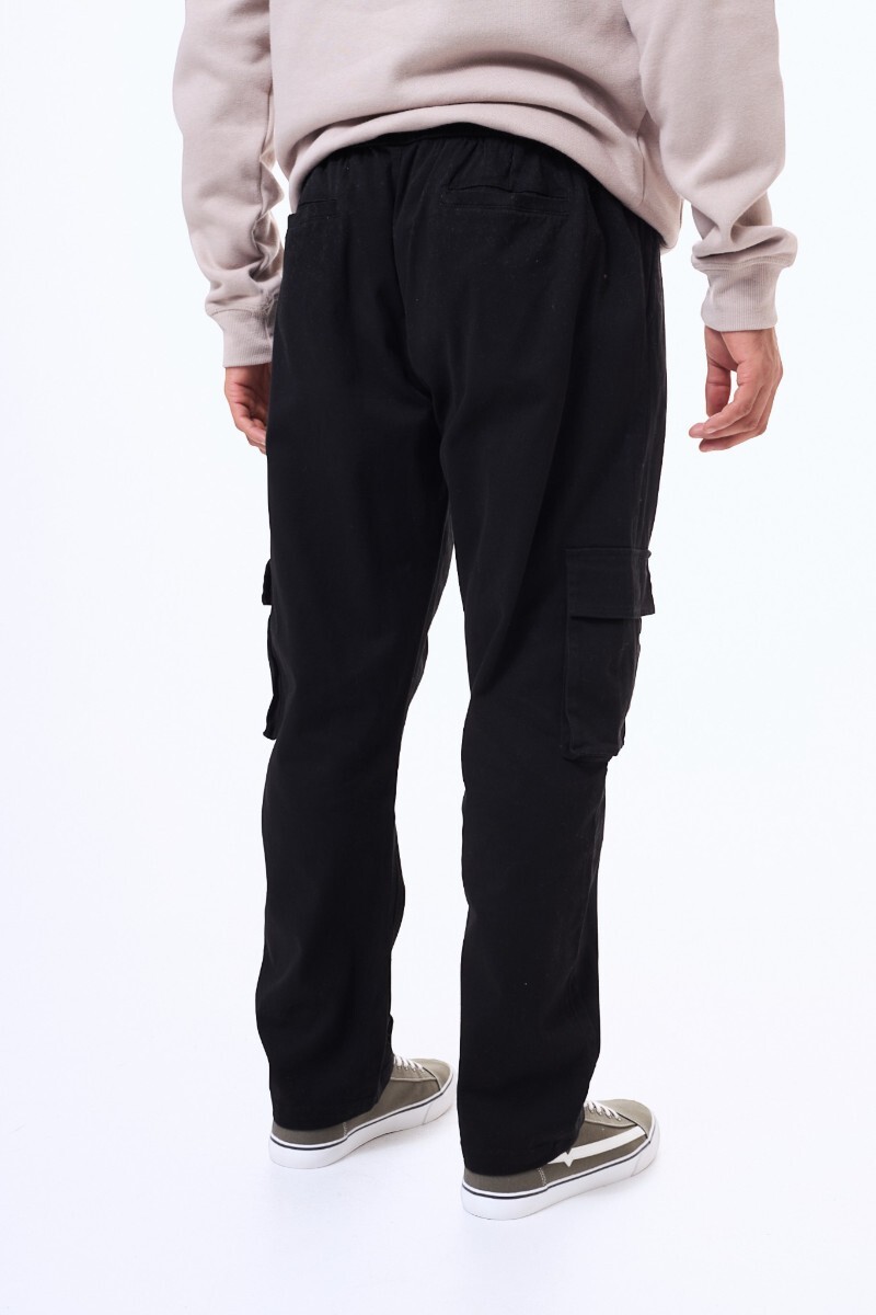Pantalon de gabardina Durazno Negro