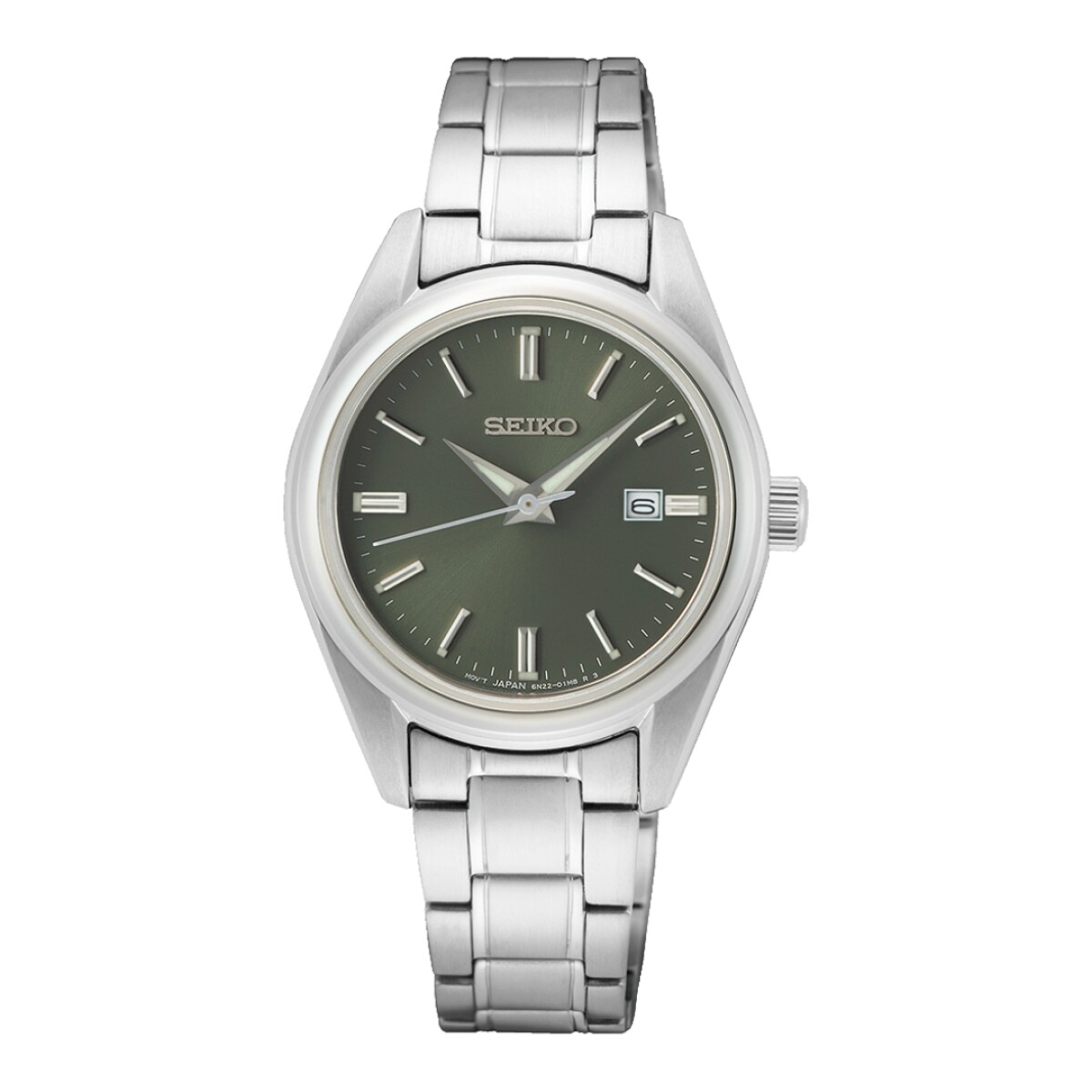 Reloj Seiko SUR533P1 para mujer con correo de acero - Verde 