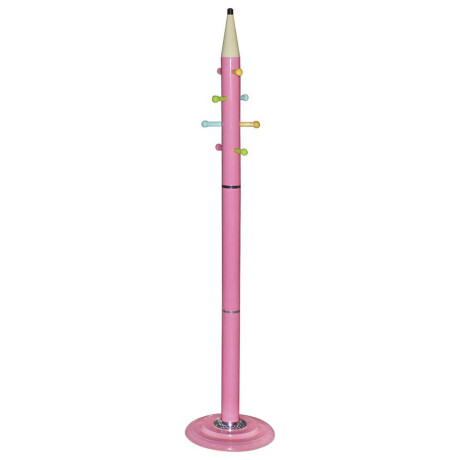 Perchero con Diseño de Lápiz de 173cm y 8 Ganchos Rosa