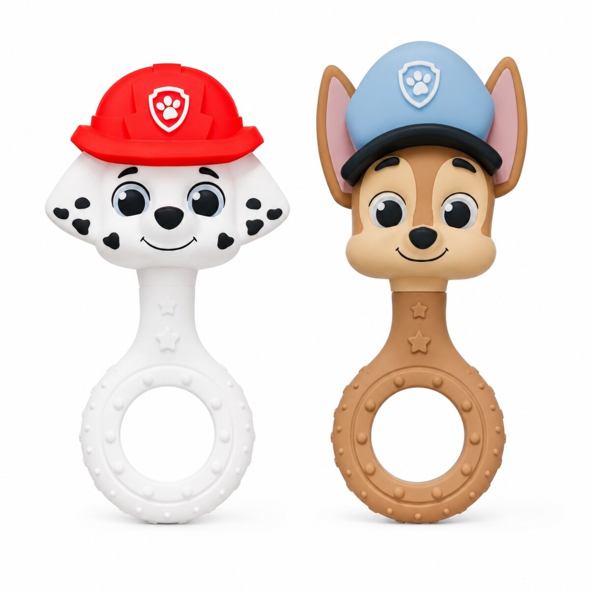 Pack x2 mordillos paw patrol agarre facil - chase y marshall 