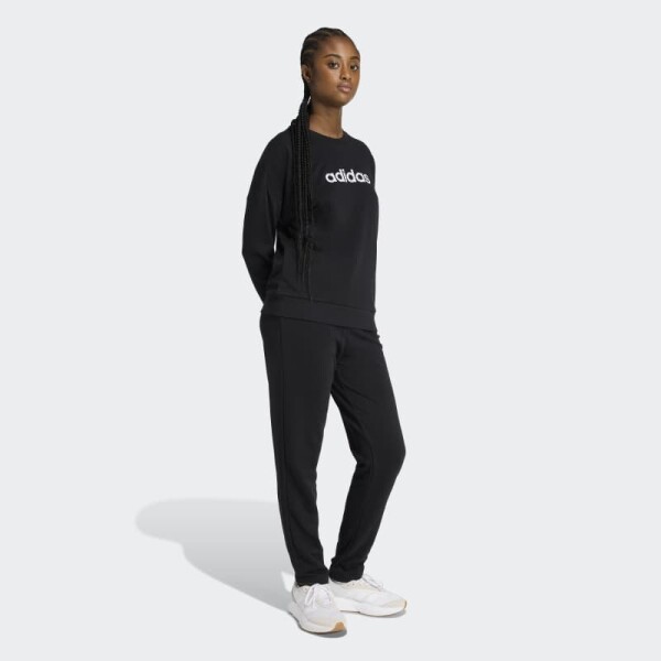Buzo Adidas Essentials Big Linear French Terry Negro