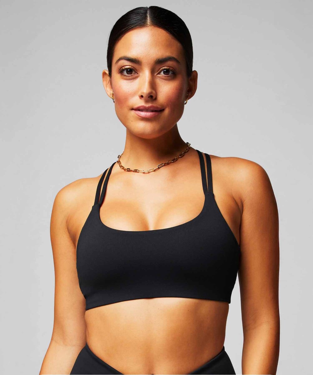 Top Principal Low Impact Bra Mujer - Black 