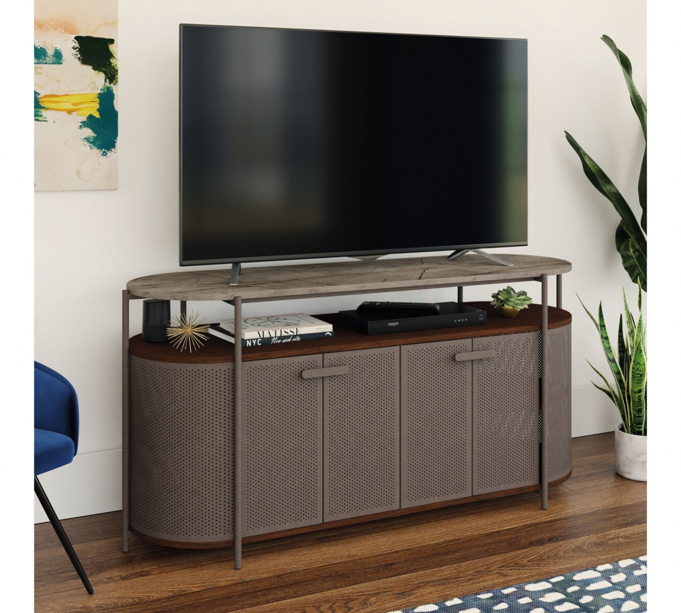 Rack para tv dos puertas - Sauder - Linea Radial 
