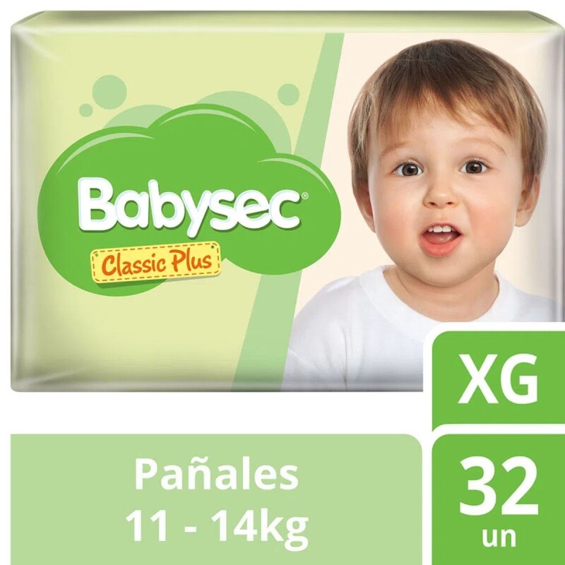 Pañales Babysec Classic Plus XG X32 Pañales Babysec Classic Plus XG X32