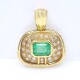 Colgante oro 18k brillantes y esmeralda Colgante oro 18k brillantes y esmeralda