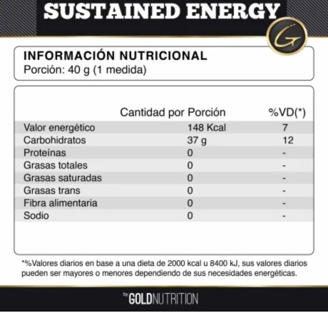 100% Sustained Energy 5lb Sabor Natural Gold Nutrition 100% Sustained Energy 5lb Sabor Natural Gold Nutrition