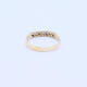 Anillo medio sin fin oro 18k amarillo con 4 zafiros y 3 brillantes. Anillo medio sin fin oro 18k amarillo con 4 zafiros y 3 brillantes.