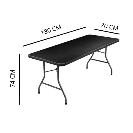 MESA DE EXTERIOR PLEGABLE 1.8M - NEGRA Mesa De Exterior Plegable 1.8M Negra