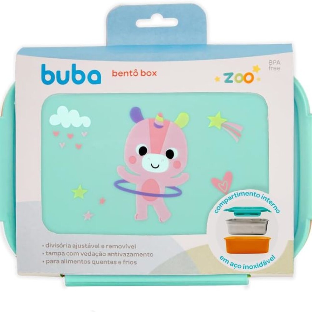 Lunchera bento box BUBAZOO unicornio