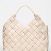 Shopper Rivera en efecto cuero graneado Natural