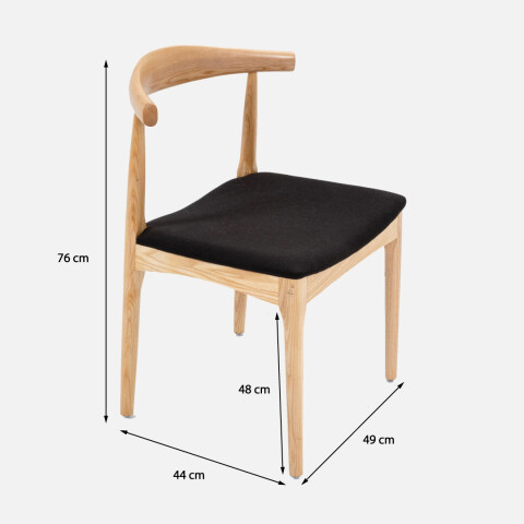 Silla Elbow Natural con negro