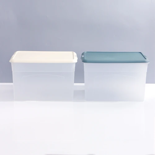 Contenedor Organizador Con Tapa - Transparente Mate - L Contenedor Organizador Con Tapa - Transparente Mate - L