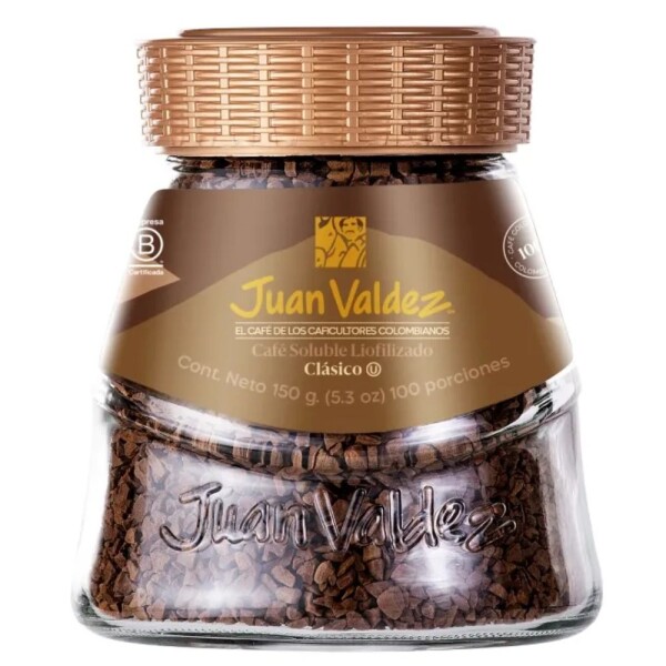 Juan Valdez Soluble Liofilizado 150g Juan Valdez Soluble Liofilizado 150g