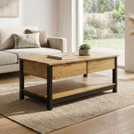 Mesa De Living Madera Maciza Linea Denise