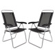 Set X 2 Sillas Altas Boreal 4 Posciones Aluminio NEGRO