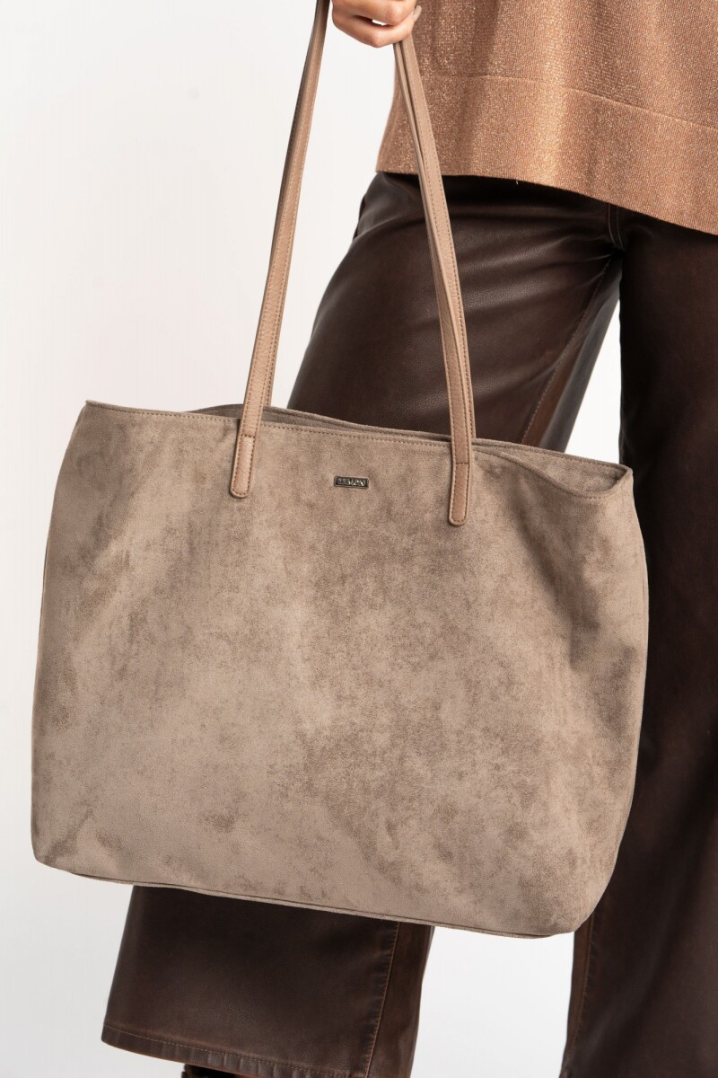 Travel Bag Gamuza Vegana Mocha
