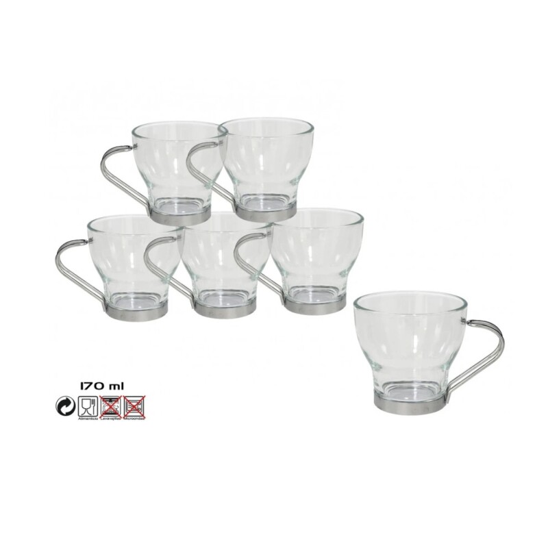 Taza Té X 6 170Ml Cristal GE TAZA TE X 6 170ML L2506/BH6A CRISTAL
