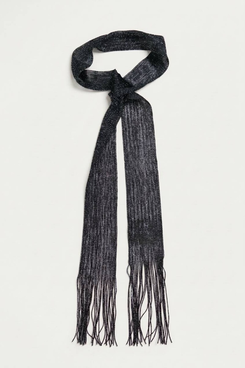 Pañuelo corbatín lurex negro