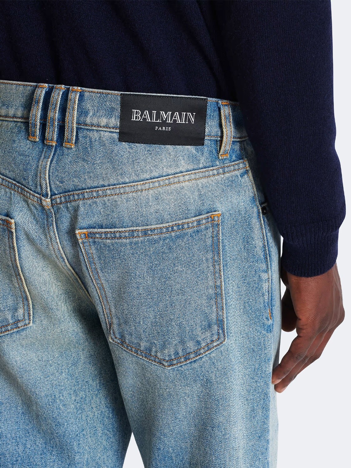 BALMAIN - JEANS REGULAR FIT DENIM Alta Automática