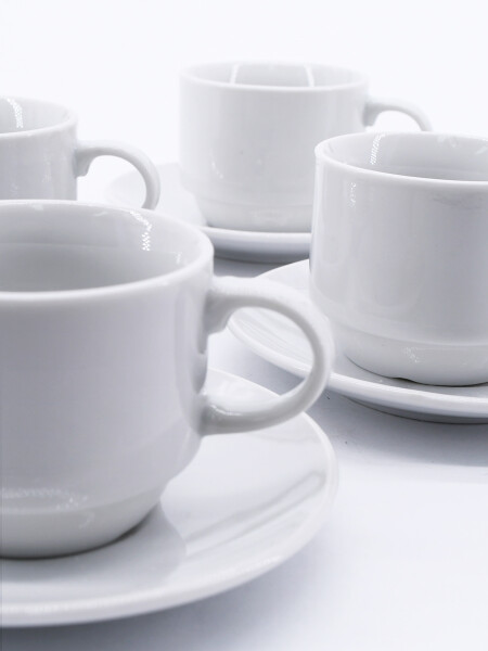 TAZAS CAFÉ CLASIC SET BLANCO