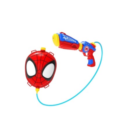 Pistola De Agua Marvel Spider-Man Con Mochila Recargable ROJO-AZUL