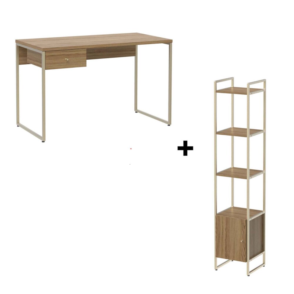 ESCRITORIO + ESTANTERÍA C/CAJON VOSS