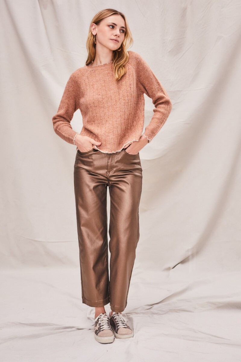 Sweater Bouttonne Ocre