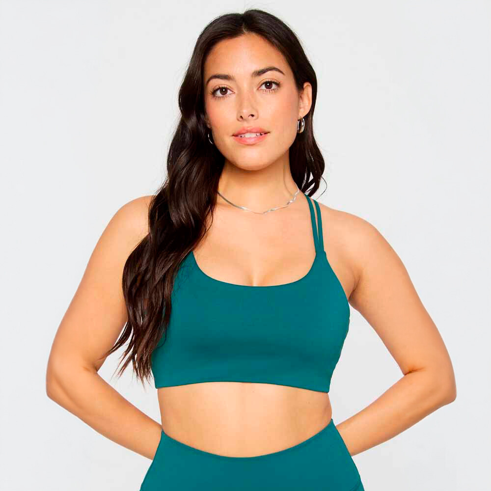 Top Principal Low Impact Bra Mujer Green Abyss