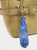Bolso Tote Con Cinturón Y Colgante mostaza