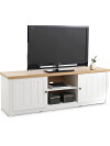 Mueble TV MARKSKEL blanco/roble Mueble TV MARKSKEL blanco/roble