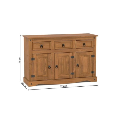 Promo Cristalero + Mesa de Living + Aparador + Rack de TV Linea Naturale Roble