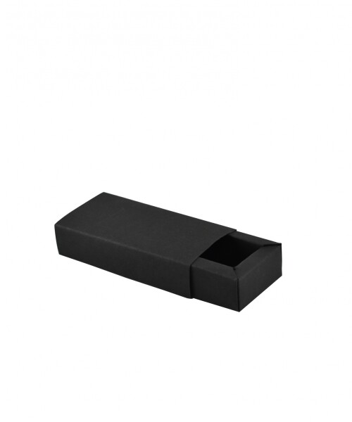 CAJA ECO BOMBONES DELUX 6x12x2,5 cm (3 bombones) NEGRO