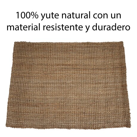Alfombra de yute 160x120cm natural Liso